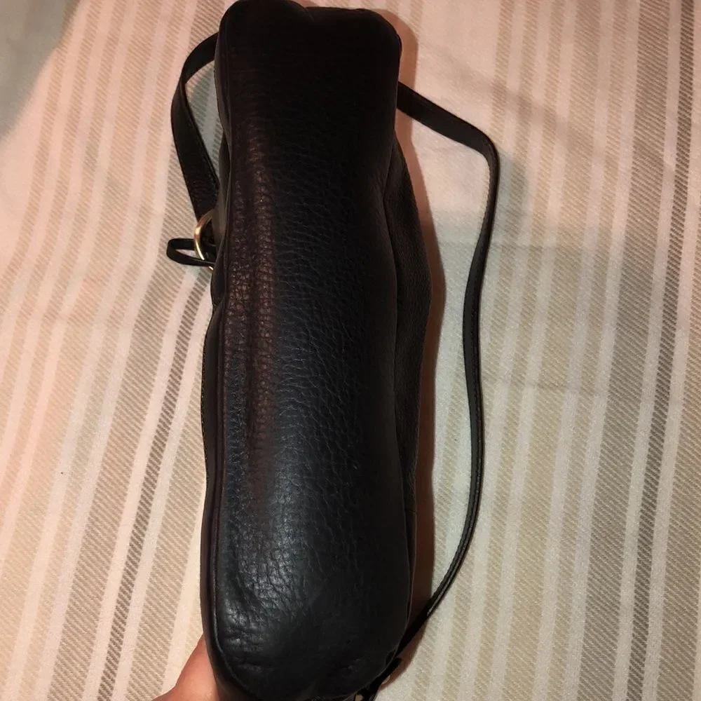 Etienne Aigner Genuine Leather Black Hobo Bag
